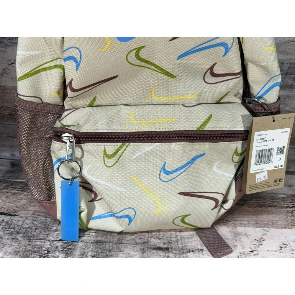 Nike Brasilia JDI Just Do It Kids Mini Backpack purse Tan FN0954-104